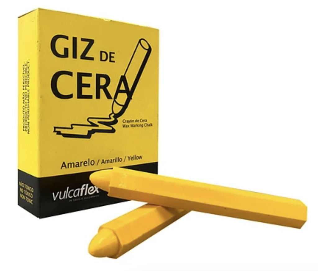 Crayones tizas color amarillo o blanco